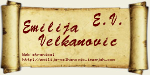 Emilija Velkanović vizit kartica
